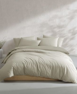 Calvin Klein Washed Percale Cotton Solid Comforter Sets - Macy's