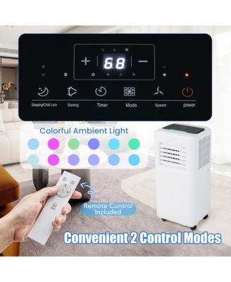 Portable Air Conditioner w/ Remote Control 3-in-1 Portable AC Unit w/ Fan & Dehumidifier