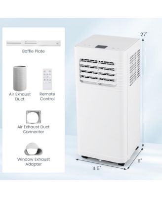 8000 BTU Portable Air Conditioner 3-in-1 AC Unit w/ Dehumidifier & Fan Sleep Mode & 24H Timer