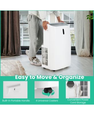 12000 BTU ASHRAE Portable Air Conditioner Controlled by WiFi Smart App & Remote