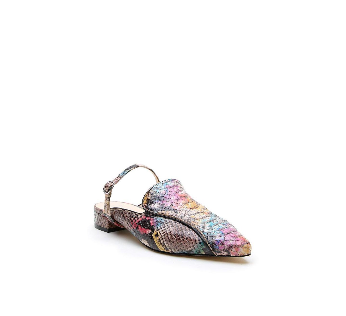 Женские сандалии Alterre Painted Snake Twiggy Customizable Pointed Loafer, цвет: Змеиный — фото 4