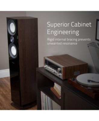 Reference High Performance 2-Way Center Channel Speaker for Home Theater Surround Sound System - Walnut (XL8CW)