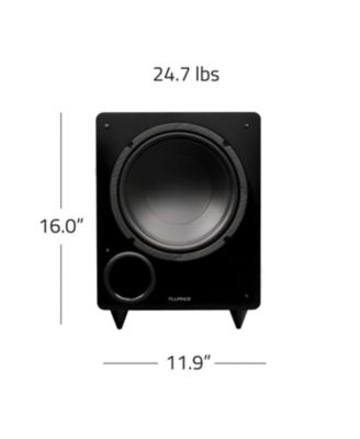 DB10W 10-inch Low Frequency Ported Front Firing Powered Subwoofer for Home Theater & Music (Natural Walnut)