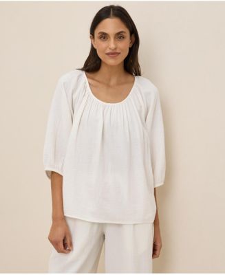 売れ筋商品|||パクト カットソー トップス レディース Women's Organic Cotton Coastal Double Gauze Square Neck Cami Sangria Pact Organic Cotton Coastal Double Gauze Square Neck Cami in