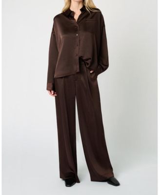 Women's Cropped Button Front Shirt