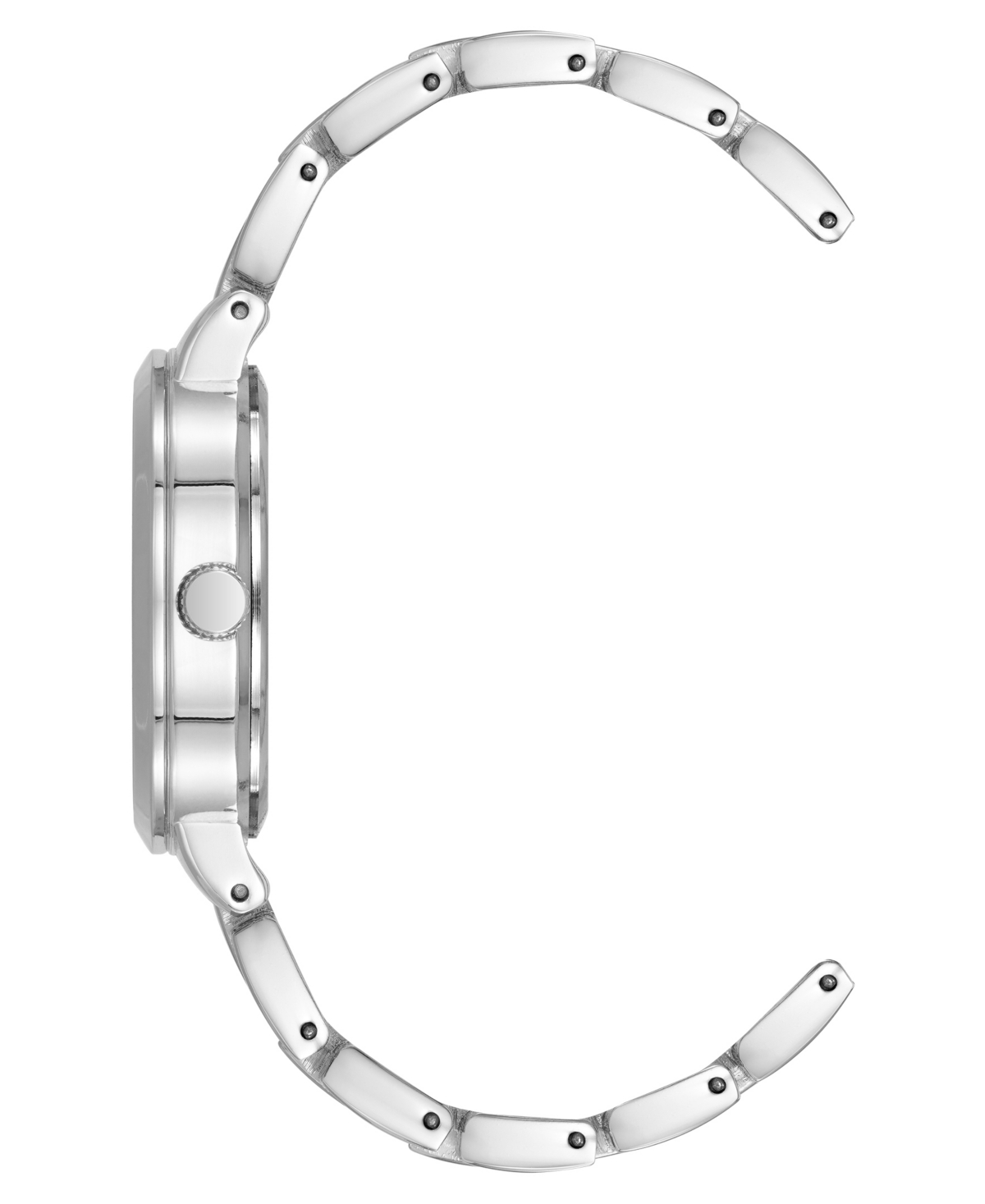 Shop Anne Klein Women's Quartz Modern White Enamel And Silver-tone Metal Alloy Watch, 30mm In White,silver-tone