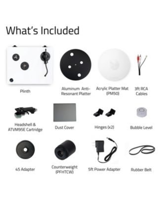 RT81+ Turntable with VM95E Cartridge, Anti-Resonant Platter, Acrylic Mat, Phono Preamp, Isolation Feet, Wood Plinth