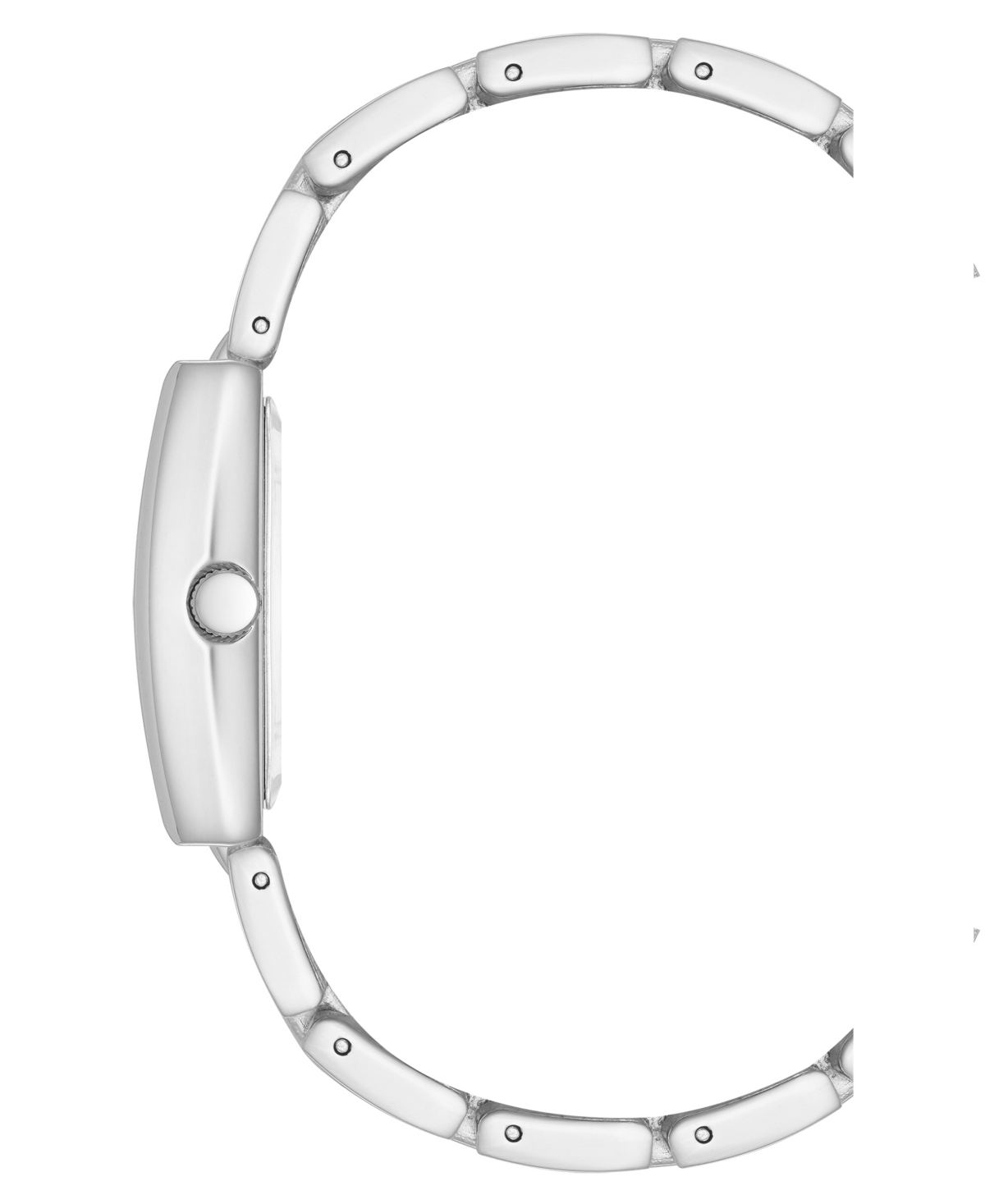 Anne Klein Women's Three-hand Quartz Silver-tone Alloy With White Ceramic Bracelet Watch, 24mm In White,silver-tone