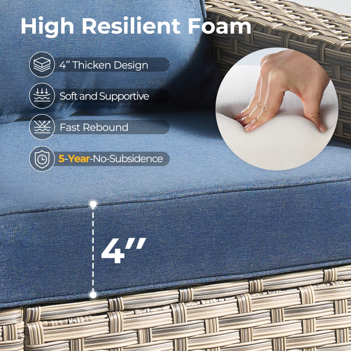 Xizzi 13 Piece Outdoor Patio Furniture Sets with Fire Pit Table,All Weather Wicker Sectional Sofa Extra Deep Swivel Chairs and Solar Powere