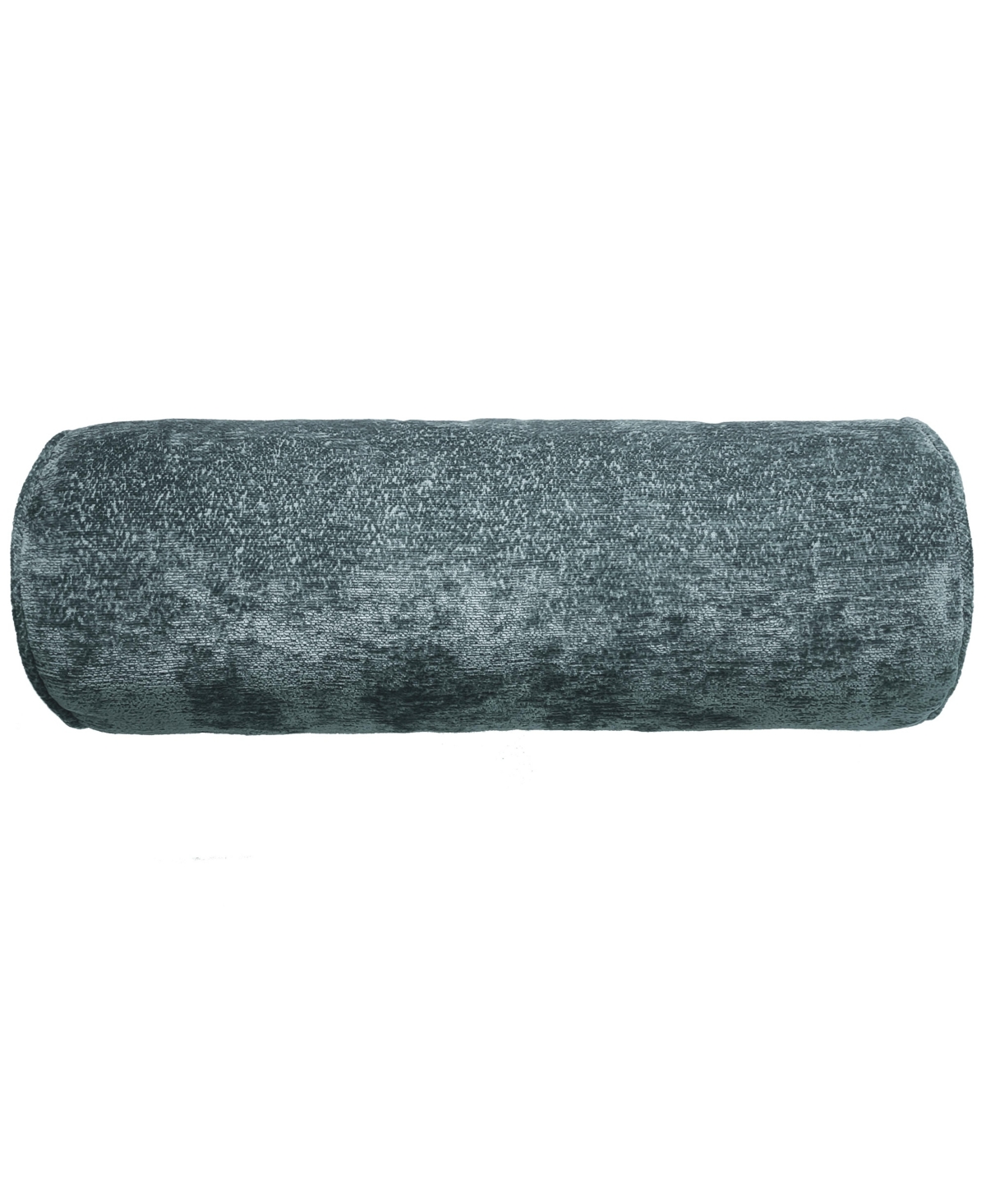 Ediehome Delmonico Chenille Lumbar Neck Roll Decorative Pillow, 8" X 24" In Gray