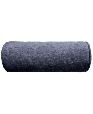 Delmonico Chenille Lumbar Neck Roll Decorative Pillow, 7"x18"