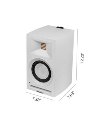 Ri71 Reference Stereo Powered Bookshelf Speakers with High Performance AMT Tweeters, 5" Drivers, 120W Amplifier for Music, Turntable, TV, PC - HDMI, Bluetooth, RCA & Subwoofer Out