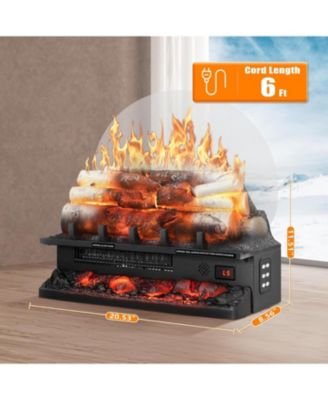 Electric Fireplace Heater with Remote Control and Adjustable Settings