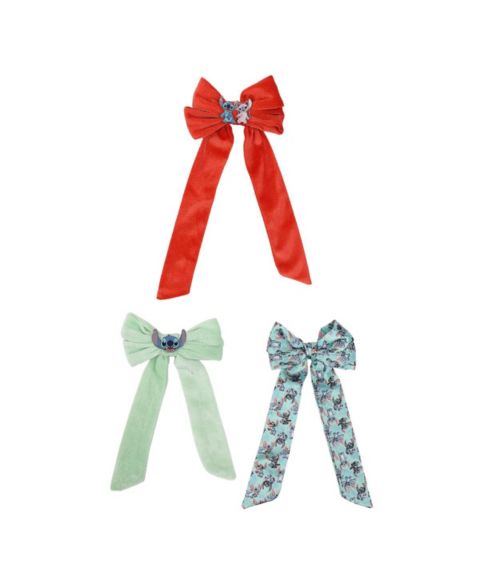 Детские аксессуары для волос Hello Kitty Disney Stitch and Angel 3-Piece Bow Clips Set, цвет: Dsc 3-Piece Angel