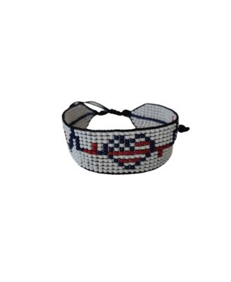 Patriot Heart Beaded Bracelet – Handmade with Purpose