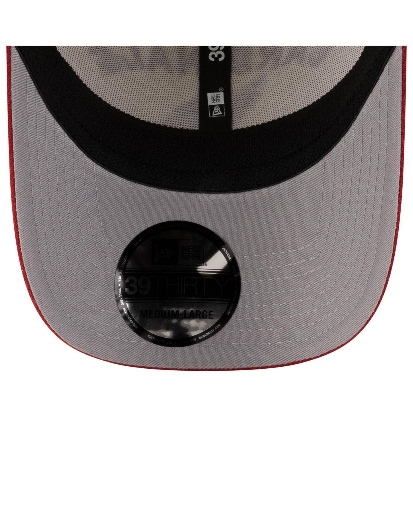 Мужская кепка New Era Cream/Cardinal Arizona Cardinals 2025 NFL Draft 39THIRTY Flex Hat — фото 2