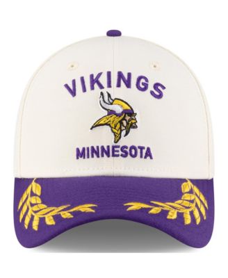 Men's Cream/Purple Minnesota Vikings 2025 NFL Draft 39THIRTY Flex Hat