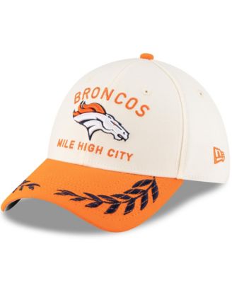 New Era - Men's Cream/Orange Denver Broncos 2025 NFL Draft 39THIRTY Flex Hat