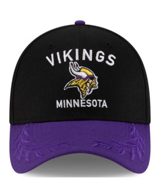 Men's Black/Purple Minnesota Vikings 2025 NFL Draft 39THIRTY Flex Hat