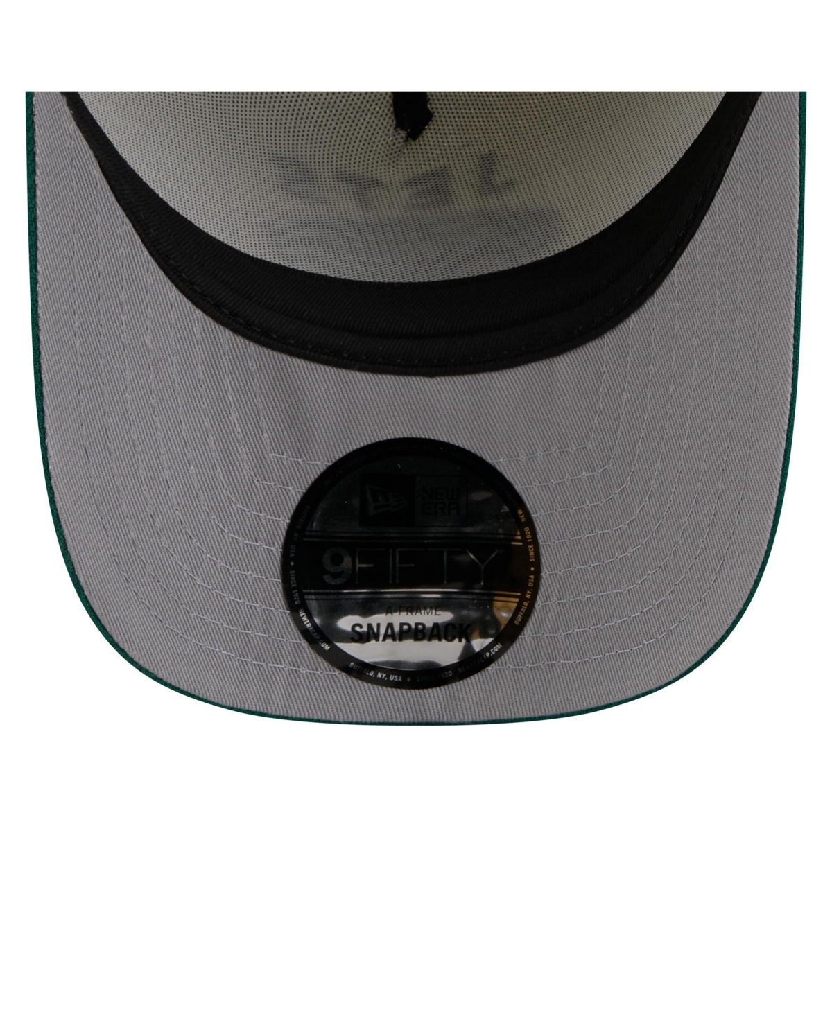 NEW ERA MEN'S CREAM/GREEN NEW YORK JETS 2025 NFL DRAFT A-FRAME 9FIFTY SNAPBACK HAT 