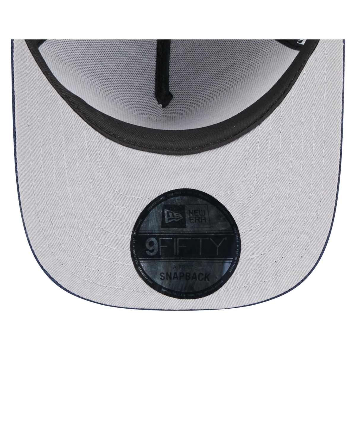 NEW ERA MEN'S BLACK/NAVY NEW ENGLAND PATRIOTS 2025 NFL DRAFT A-FRAME 9FIFTY SNAPBACK HAT 