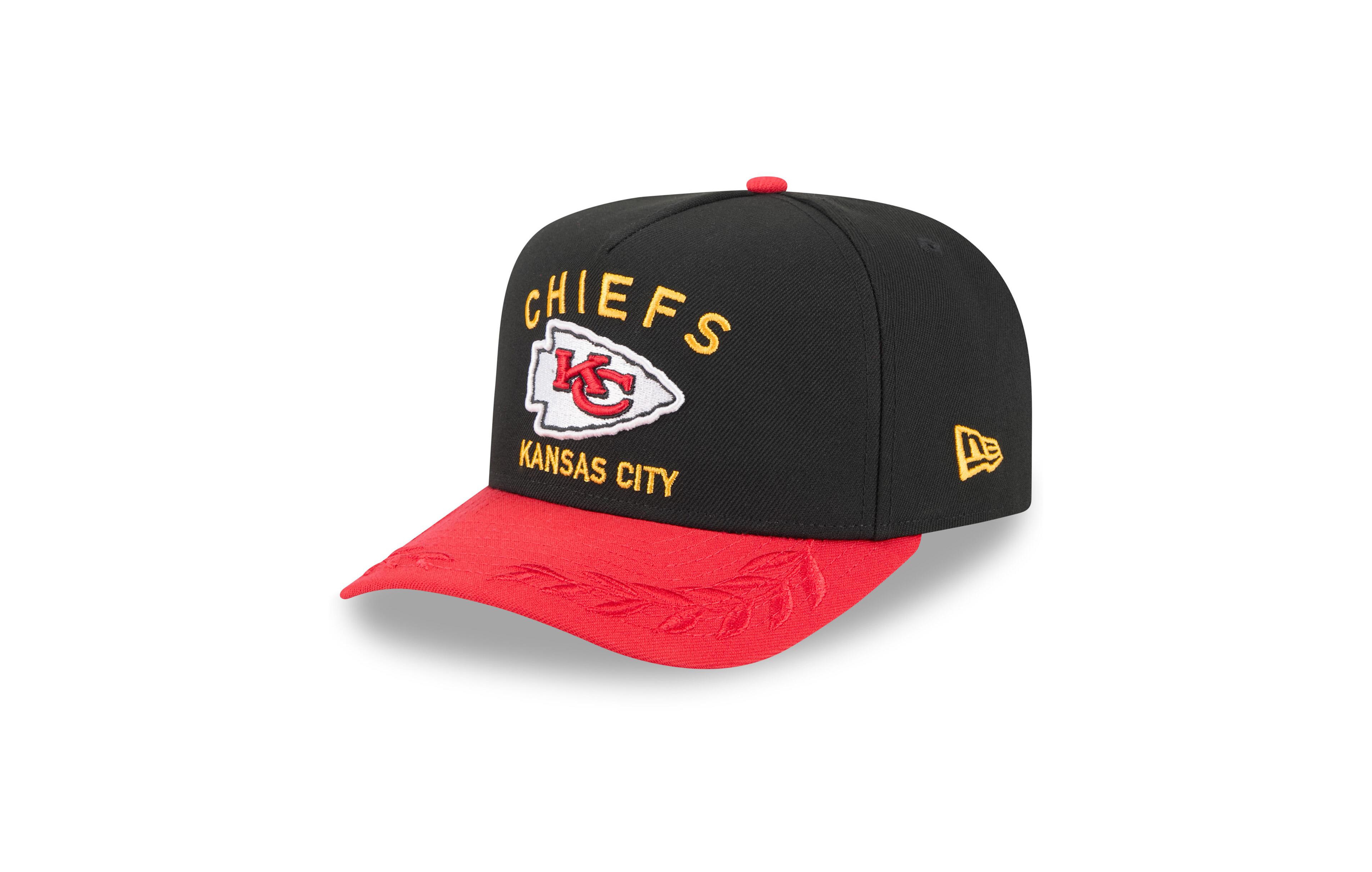 New Era Men's Black/Red Kansas City Chiefs 2025 Nfl Draft A-Frame 9FIFTY Snapback Hat