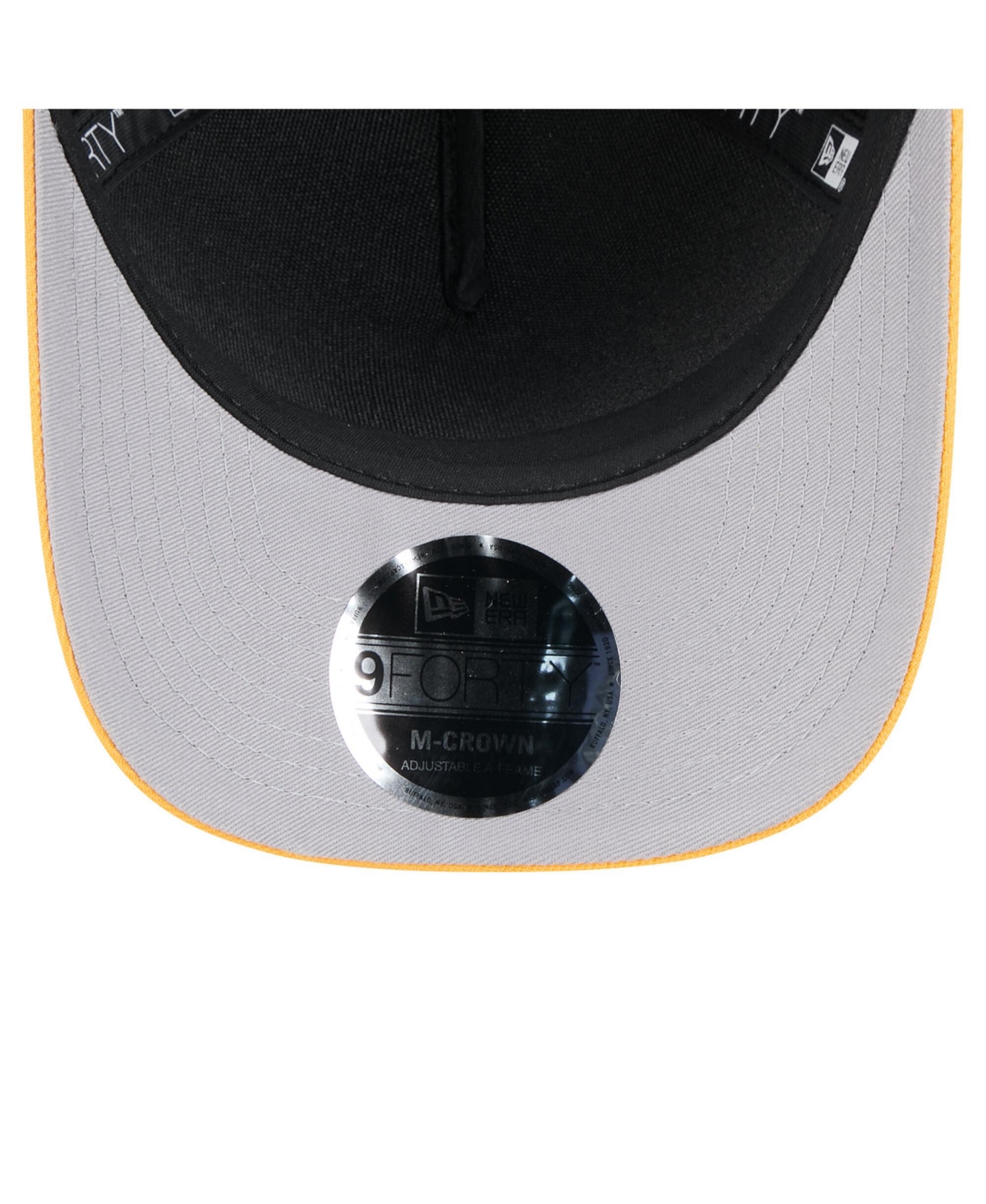 New Era Men's Black/yellow Pittsburgh Steelers 2025 Nfl Draft 9forty A-frame M-crown Adjustable Hat In Black,yellow