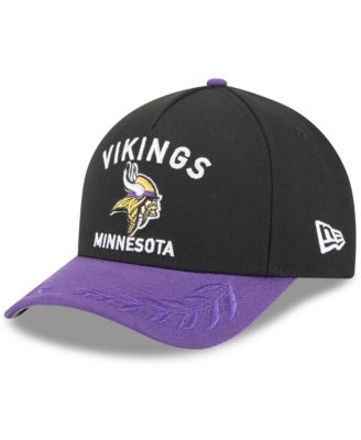 New Era - Men's Black/Purple Minnesota Vikings 2025 NFL Draft 9FORTY A-Frame M-Crown Adjustable Hat