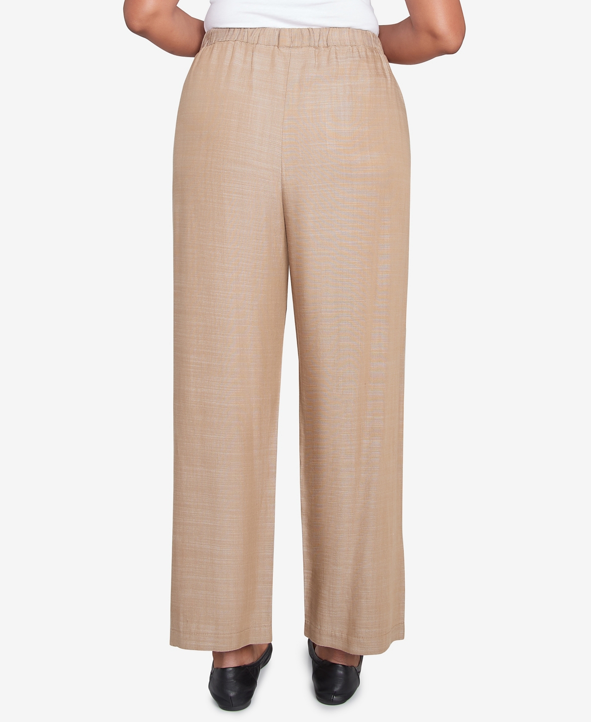 Alfred Dunner Women's Summer Solstice Relaxed Button Detail Ankle Pants In Neutral