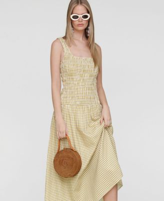 Women's Drop-Waist Smocked-Bodice Tank Maxi Dress