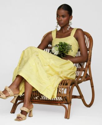 Women's Cotton Embroidered Midi Skirt