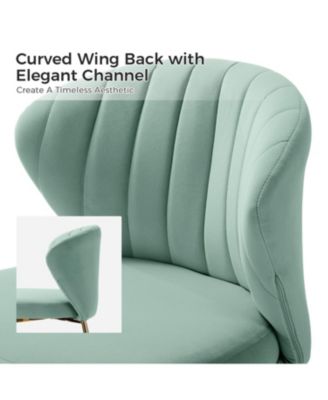 Set of 2  Polyester Velvet Modern Design, Upholstered  Milia Dining Chair