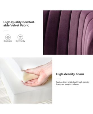 Set of 2  Polyester Velvet Modern Design, Upholstered  Milia Dining Chair