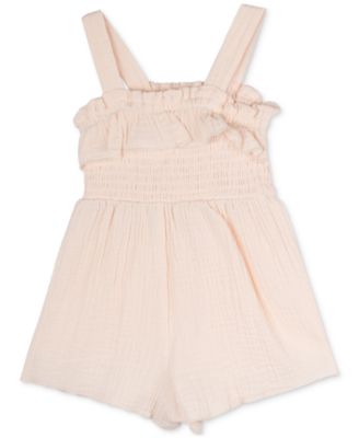 Baby Girls Cotton Cherry Embroidered Romper 