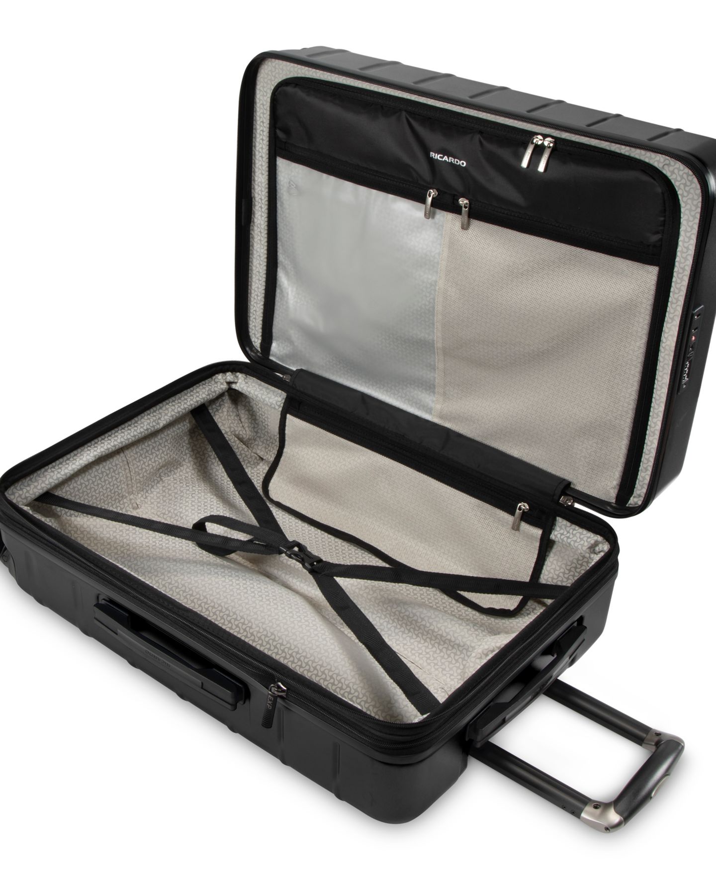 Чемодан Ricardo Cambria Hardside Medium Check-In Spinner, цвет: Чёрный жемчужный — фото 5