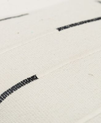 Glam Striped Woven Decorative Pillow, 14" x 20"