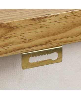 White with Gold Flower Canvas Framed Wall Decor