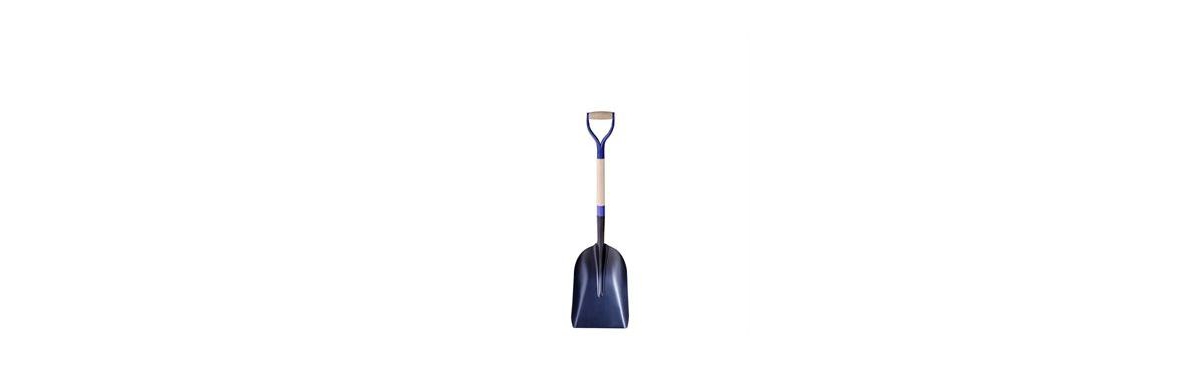 Bon 28-158 Scoop Shovel - Steel 11-1/2-inch X 14 1/2-inch - 34-inch D Wood Handle - Blue