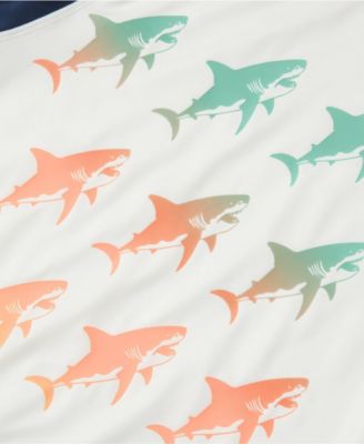 Big Boys Husky Chlorine Resistant Short Sleeve Crew Neck UPF 50 Rash Guard