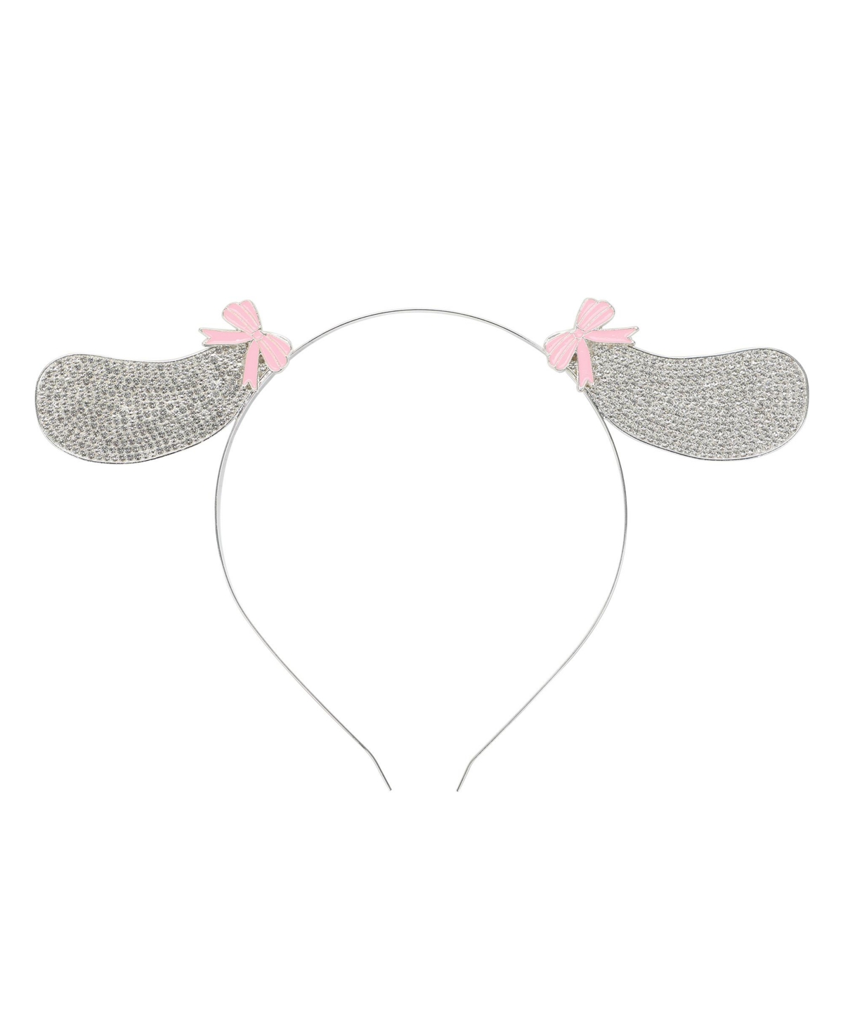 3D Character Ears White Glitzy Cosplay Headband - Silver