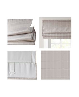 Basketweave Room Darkening Cordless Roman Shade, Single Panel for Bedroom, Thermal Insulated Window Blind Treatment for Living Room, Width 23 length 64 inches, Taupe Window Panel