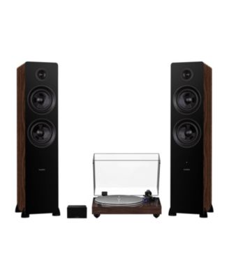 High Fidelity Turntable System with Phono Preamp, Powered Speakers, Ortofon 2M Cartridge, Bluetooth Amp