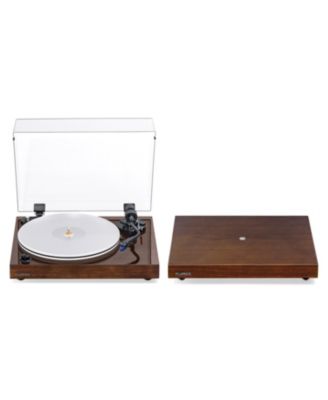 High Fidelity Vinyl Turntable with Ortofon 2M Blue Cartridge and Anti-Vibration Wood Isolation Base