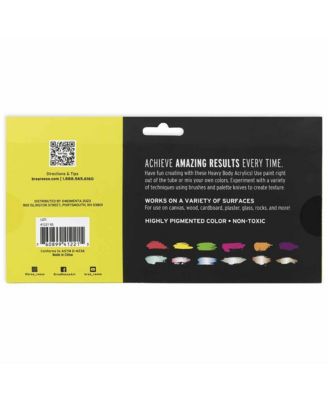 Professional Heavy Body Acrylic: Neon & Metallic - 12ct