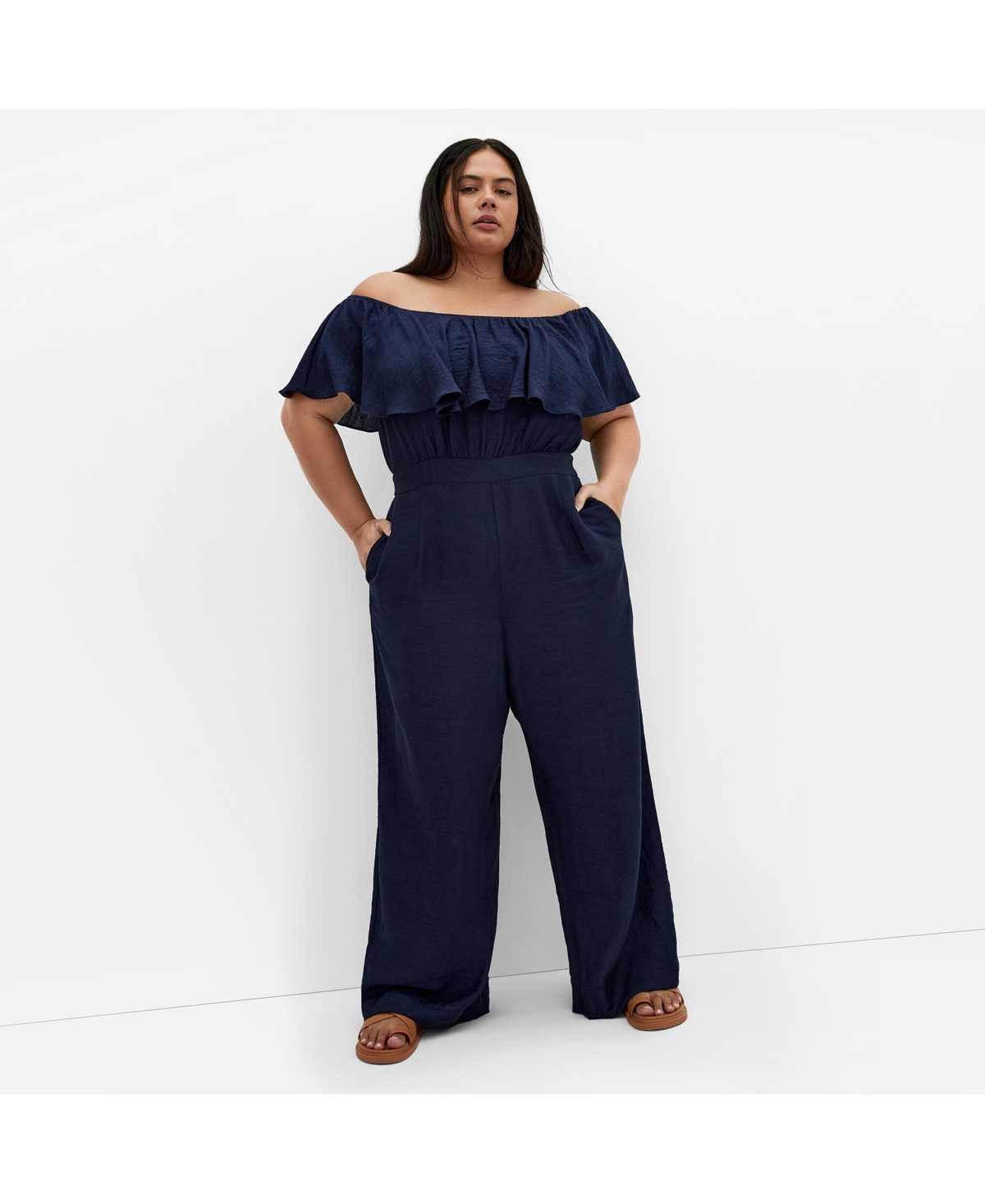 Plus Size Serene Jumpsuit - Navy
