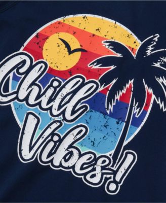 Boys Chlorine Resistant Short Sleeve Crew Neck UPF 50 Rash Guard