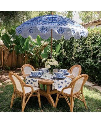 Our Beach Portable Umbrella for Sand Beech Wood Pole Carry Bag with Printed Porcelain Love Cute Garden Parasol