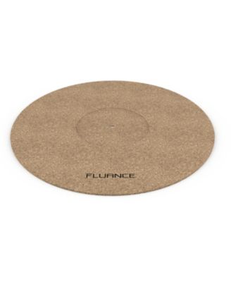 Cork Platter Mat & 760g Steel LP Stabilizer with Velvet Pad – Turntable Accessory for Vibration Damping (RW02