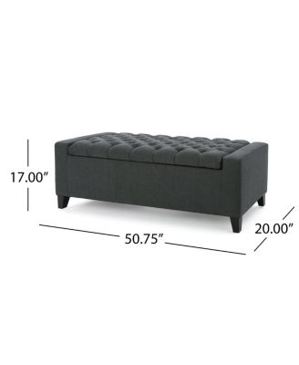 Tufted Upholstered Storage Ottoman Bench with Lift-Top and Versatile Seating for Bedroom or Living Room-The Pop Home