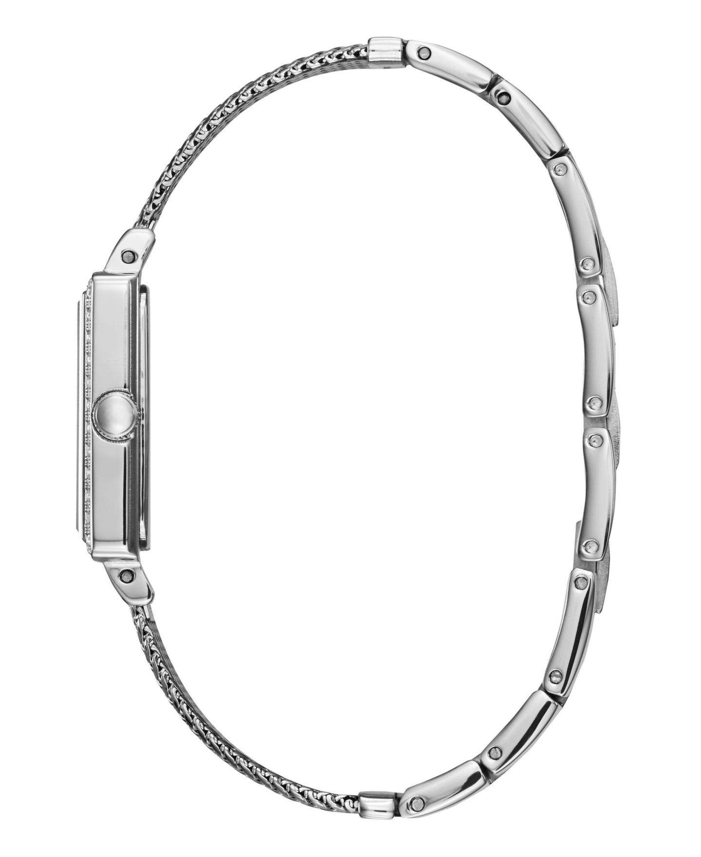Женские часы GUESS Analog Silver-Tone Mesh Watch, 28mm — фото 2